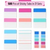 image:imageMr Pen Sticky Index Tabs 500 pcs 21 Sets Pastel  Writable Colored Page Markers for Reading Notes Books Binders Notebook Folders and Classify Files WaterResistantFlamingo