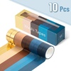 image:imageMr Pen Washi Tape Set 10 Rolls 55 YardsRoll  Washi Tape for Scrapbook Arts Crafts Journals and Planners Four SeasonsTerra Nova Palette
