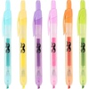 image:imageMr Pen Retractable Highlighters 6 Pack Pastel Colors Chisel Tip Highlighter Marker Set Click Highlighter Markers for Classroom Journaling Study Supplies No Bleed On Standard PagesPastel