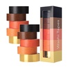 image:imageMr Pen Washi Tape Set 10 Rolls 55 YardsRoll  Washi Tape for Scrapbook Arts Crafts Journals and Planners Four SeasonsFiery Horizon