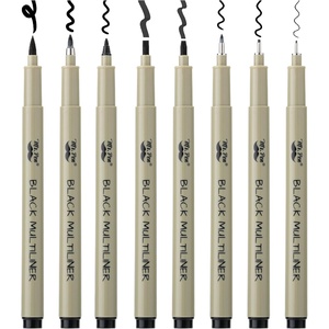 image:imageMr Pen  Art Pens Multiliners Fineliner Ink Pens Set of 8 Technical Drawing pen Pigment Pen Fine Point Black Waterproof for Art Watercolor Sketching Micro Drawing for Bible Journaling8 Tip Sizes04 to 3 mm