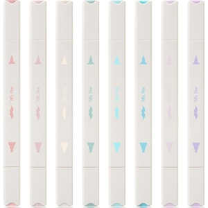 image:imageMr Pen Aesthetic Highlighters 8 pcs Muted Pastel Colors Doubleended Chisel and Fine Tip No Bleed Bible Highlighter Pastel Highlighter Set Bible Highlighters and Pens No Bleed