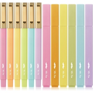 image:imageMr Pen Aesthetic Highlighters and Ballpoint Pens No Bleed 12 Pack Pastel Colors Bible Highlighters and Black Ink Pens No Bleed Fast Dry and No Smear for Bible Journaling PlannerSpring Pastel