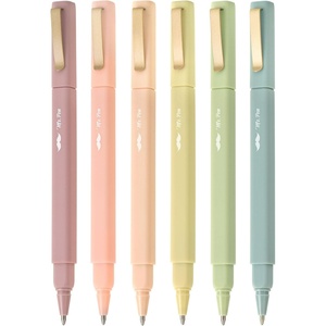 image:imageMr Pen Aesthetic Pens 6 Pack Black Ink Fast Dry No Smear Bible Pens Bleed Through Fine Point PenAutumn Barrel
