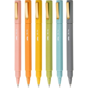 image:imageMr Pen Aesthetic Pens 6 Pack Black Ink Fast Dry No Smear Bible Pens Bleed Through Fine Point PenVintage Barrel