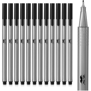 image:imageMr Pen Colored Fineliner Pens 12 Pack Fine Point Smooth Bible Journaling Pens for Detailed Drawing NoteTaking Coloring Sketching Planning amp Art Projects School SuppliesBlack