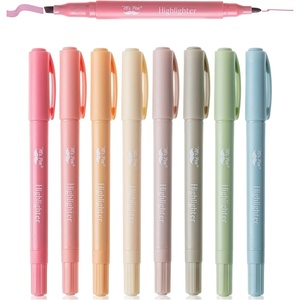 image:imageMr Pen Dual Tip Highlighters 8 Pack Fine amp Chisel Cute Highlighters Assorted Colors Dual Tip MarkersVintage Colors