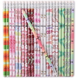 image:imageMr Pen Floral Bible Pencils 24 Pcs Assorted Designs Colorful Verse and Flower Pencils Religious for Bible Journaling