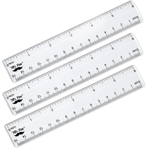 image:imageMr Pen Plastic Rulers 6 Inch 3 Pack EasytoRead Markings ScratchResistant Design with Inches and Centimeters Durable Small Transplant Rulers for Crafting Office amp School School SuppliesClear