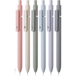 image:imageMr Pen Retractable Fine Point Gel Pens 6 Pack Morandi Barrels Fast Dry Black Ink 05 mm Cute Aesthetic Pens for JournalingMorandi Barrels