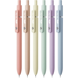image:imageMr Pen Retractable Fine Point Gel Pens 6 Pack Morandi Barrels Fast Dry Black Ink 05 mm Cute Aesthetic Pens for JournalingPastel Barrels