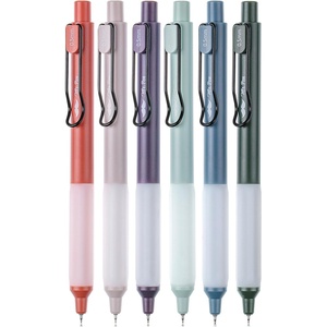 image:imageMr Pen Retractable Gel Pens 6 Pack Black Ink Vintage Barrels Fine Point 05 mm Fast Dry Smooth Writing Cute Pens for Drawing Writing Planner and School SuppliesVintage Barrels