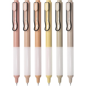 image:imageMr Pen Retractable Gel Pens 6 Pack Black Ink Vintage Barrels Fine Point 05 mm Fast Dry Smooth Writing Cute Pens for Drawing Writing Planner and School SuppliesBoho Barrels