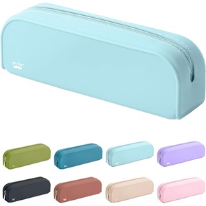 image:imageMr Pen Silicone Pencil Case Aesthetic Pencil Bag for Women Makeup Pouch  Multifunctional Pouch for Stationery Cosmetics and Electrical Goods StorageLight Blue