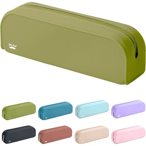 image:imageMr Pen Silicone Pencil Case Aesthetic Pencil Bag for Women Makeup Pouch  Multifunctional Pouch for Stationery Cosmetics and Electrical Goods StorageOlive Green