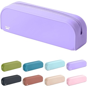 image:imageMr Pen Silicone Pencil Case Aesthetic Pencil Bag for Women Makeup Pouch  Multifunctional Pouch for Stationery Cosmetics and Electrical Goods StoragePurple
