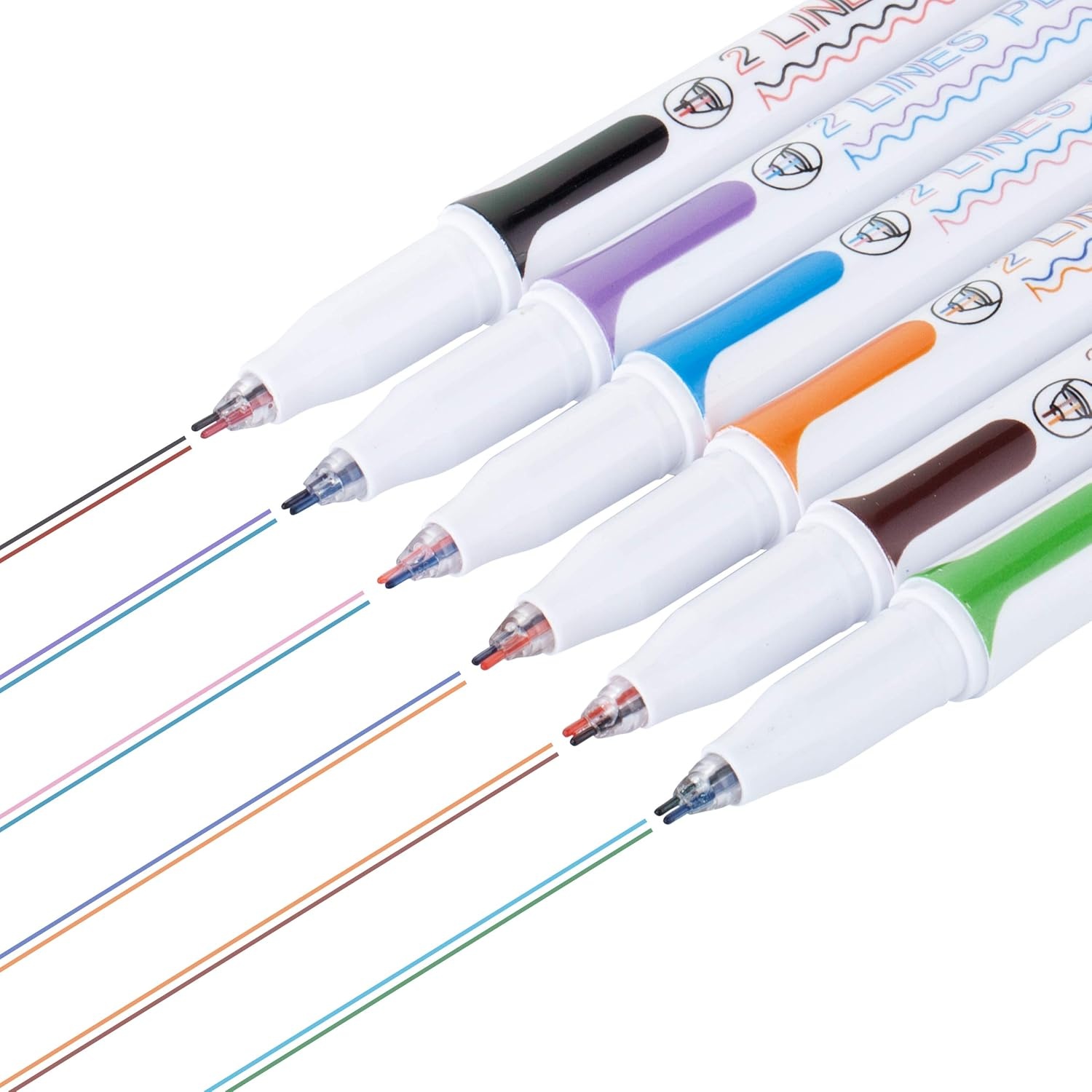 image:imageMr Pen  Double Line Pens 6 Pack Assorted Colors Outline amp 3D Writing Pens for Art