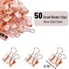 image:imageMr Pen Small Binder Clips 50 pcs 075 Small Size  Pastel Color Metal Binder Paper Clips Paper Clamps for Office Supplies Home School Business Document OrganizingD Rose Gold