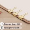 image:imageMr Pen Small Binder Clips 50 pcs 075 Small Size  Pastel Color Metal Binder Paper Clips Paper Clamps for Office Supplies Home School Business Document OrganizingC Gold