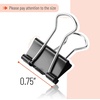 image:imageMr Pen Small Binder Clips 50 pcs 075 Small Size  Pastel Color Metal Binder Paper Clips Paper Clamps for Office Supplies Home School Business Document OrganizingA Black