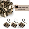 image:imageMr Pen Small Binder Clips 50 pcs 075 Small Size  Pastel Color Metal Binder Paper Clips Paper Clamps for Office Supplies Home School Business Document OrganizingE Bronze