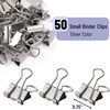 image:imageMr Pen Small Binder Clips 50 pcs 075 Small Size  Pastel Color Metal Binder Paper Clips Paper Clamps for Office Supplies Home School Business Document OrganizingF Silver