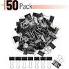 image:imageMr Pen Small Binder Clips 50 pcs 075 Small Size  Pastel Color Metal Binder Paper Clips Paper Clamps for Office Supplies Home School Business Document OrganizingA Black