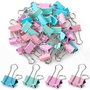 image:imageMr Pen Small Binder Clips 50 pcs 075 Small Size  Pastel Color Metal Binder Paper Clips Paper Clamps for Office Supplies Home School Business Document OrganizingB Pastel