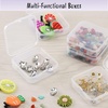 image:imageMr Pen Bead Storage Containers 28 Grids 2 Pack Clear White  160pcs Label Stickers Transparent Small Bead Organizer Box Diamond Art Diamond Painting OrganizerClear White