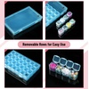 image:imageMr Pen Bead Storage Containers 28 Grids 2 Pack Clear White  160pcs Label Stickers Transparent Small Bead Organizer Box Diamond Art Diamond Painting OrganizerTransparent Blue