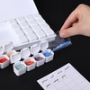 image:imageMr Pen Bead Storage Containers 28 Grids 2 Pack Clear White  160pcs Label Stickers Transparent Small Bead Organizer Box Diamond Art Diamond Painting OrganizerWhite