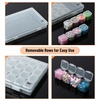 image:imageMr Pen Bead Storage Containers 28 Grids 2 Pack Clear White  160pcs Label Stickers Transparent Small Bead Organizer Box Diamond Art Diamond Painting OrganizerClear Grey