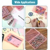 image:imageMr Pen Bead Storage Containers 28 Grids 2 Pack Clear White  160pcs Label Stickers Transparent Small Bead Organizer Box Diamond Art Diamond Painting OrganizerTransparent Pink