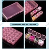 image:imageMr Pen Bead Storage Containers 28 Grids 2 Pack Clear White  160pcs Label Stickers Transparent Small Bead Organizer Box Diamond Art Diamond Painting OrganizerTransparent Pink