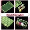 image:imageMr Pen Bead Storage Containers 28 Grids 2 Pack Clear White  160pcs Label Stickers Transparent Small Bead Organizer Box Diamond Art Diamond Painting OrganizerTransparent Green