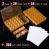 image:imageMr Pen Bead Storage Containers 28 Grids 2 Pack Clear White  160pcs Label Stickers Transparent Small Bead Organizer Box Diamond Art Diamond Painting OrganizerTransparent Orange