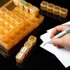 image:imageMr Pen Bead Storage Containers 28 Grids 2 Pack Clear White  160pcs Label Stickers Transparent Small Bead Organizer Box Diamond Art Diamond Painting OrganizerTransparent Orange