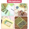 image:imageMr Pen Bead Storage Containers 28 Grids 2 Pack Clear White  160pcs Label Stickers Transparent Small Bead Organizer Box Diamond Art Diamond Painting OrganizerTransparent Green