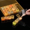 image:imageMr Pen Bead Storage Containers 28 Grids 2 Pack Clear White  160pcs Label Stickers Transparent Small Bead Organizer Box Diamond Art Diamond Painting OrganizerTransparent Orange