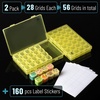 image:imageMr Pen Bead Storage Containers 28 Grids 2 Pack Clear White  160pcs Label Stickers Transparent Small Bead Organizer Box Diamond Art Diamond Painting OrganizerTransparent Yellow