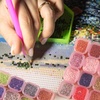 image:imageMr Pen Bead Storage Containers 28 Grids 2 Pack Clear White  160pcs Label Stickers Transparent Small Bead Organizer Box Diamond Art Diamond Painting OrganizerTransparent Pink
