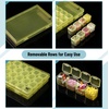 image:imageMr Pen Bead Storage Containers 28 Grids 2 Pack Clear White  160pcs Label Stickers Transparent Small Bead Organizer Box Diamond Art Diamond Painting OrganizerTransparent Yellow