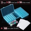 image:imageMr Pen Bead Storage Containers 28 Grids 2 Pack Clear White  160pcs Label Stickers Transparent Small Bead Organizer Box Diamond Art Diamond Painting OrganizerTransparent Blue