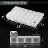image:imageMr Pen Bead Storage Containers 28 Grids 2 Pack Clear White  160pcs Label Stickers Transparent Small Bead Organizer Box Diamond Art Diamond Painting OrganizerClear White