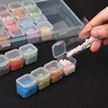 image:imageMr Pen Bead Storage Containers 28 Grids 2 Pack Clear White  160pcs Label Stickers Transparent Small Bead Organizer Box Diamond Art Diamond Painting OrganizerClear Grey