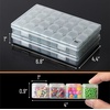 image:imageMr Pen Bead Storage Containers 28 Grids 2 Pack Clear White  160pcs Label Stickers Transparent Small Bead Organizer Box Diamond Art Diamond Painting OrganizerClear Grey