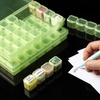 image:imageMr Pen Bead Storage Containers 28 Grids 2 Pack Clear White  160pcs Label Stickers Transparent Small Bead Organizer Box Diamond Art Diamond Painting OrganizerTransparent Green