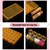 image:imageMr Pen Bead Storage Containers 28 Grids 2 Pack Clear White  160pcs Label Stickers Transparent Small Bead Organizer Box Diamond Art Diamond Painting OrganizerTransparent Orange