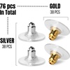 image:imageMr Pen Bullet Clutch Earring Backs with Pad 76 pcs Gold amp Silver  Rubber Earring Backings Earring Backs for Studs Earring Backs Replacements Pierced Earring Backs Earring Stoppers