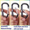 image:imageMr Pen Carabiner 6 pcs 3 inch Aluminum D Ring Carabiner Clip  Key Chain Clip Backpack Clips Carabiner Clip Key Hook for Pants Hook Clips Clip on Keychain Hooks for Keys Carabiners